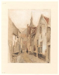 Utsikt från Ridderstraat i Kerksteeg, Hattem