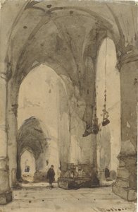Interiör av Saint Bavo-kyrkan i Haarlem av Johannes Bosboom