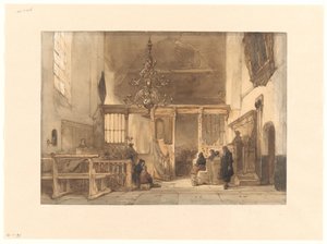 Interiör av en kyrka i Utrecht av Johannes Bosboom