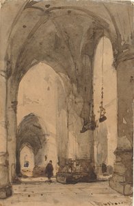 Interiör från Sint-Bavokerk i Haarlem av Johannes Bosboom