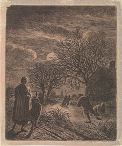 Landskap med skridskoåkare