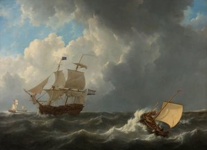 Fartyg i ett turbulent hav