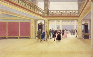 Interiör av ett slott, ca 1830 (akvarell på papper)
