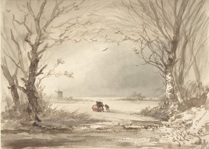 Ett vinterlandskap, 1854.