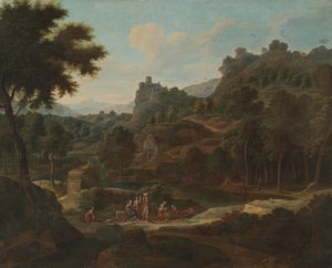 Ett idylliskt landskap med italiensk prägel