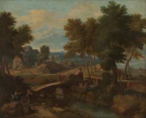 Ett idylliskt landskap med italiensk prägel