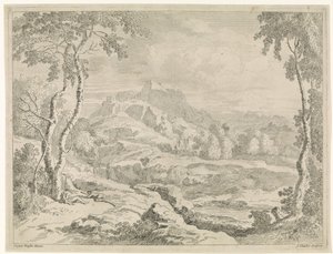 Landskap med herdar Landskap efter Gaspar Poussin (serietitel) av Johannes Glauber