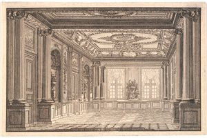 Matsalen i Chr. VII:s herrgård på Amalienborg av Johannes Gottfred Bradt