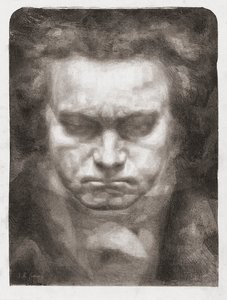 Ludwig van Beethoven, porträtt av Johannes Hendricus Fekkes