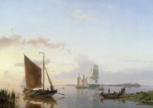 Sailing Vessels in an Estuary, 1853 