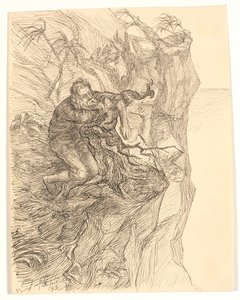 Illustration till Alfred Tennyson "Enoch Arden" av Johannes Holbek