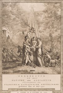 Minnesverk över ingåendet av alliansen mellan Franska och Bataviska republiken (16 maj 1795) av Johannes Huibert Prins