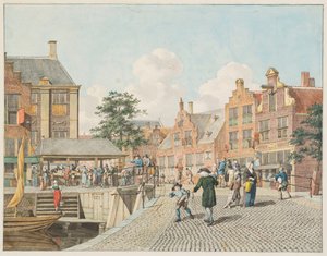 Holländsk stadsbild av Johannes Huibert Prins