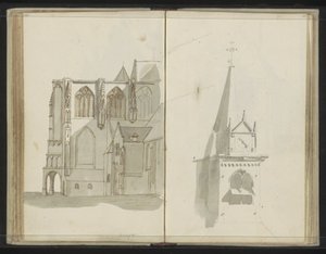 Gamla kyrkan i Delft av Johannes Huibert Prins