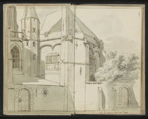 Sidovy av Nieuwe Kerk i Delft av Johannes Huibert Prins