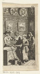 Den falska djävulen Bokillustration för Simon de Vries, Seven Duyvelen som styr och tjänar Hedendaeghsche Dienstmaegden, Amsterdam, 1682