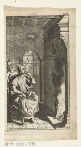 Den snälla djävulen Bokillustration för Simon de Vries, Seven Duyvelen som styr och tjänar Hedendaeghsche Dienstmaegden, Amsterdam, 1682