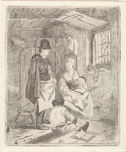 Familj i interiören av Johannes Janson (possibly)