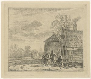Landskap med gård och slåttergård november De tolv månaderna (serietitel) The Colored Drawings of the 12 Months (...) (serietitel)