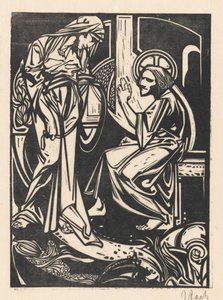 Kristus och den samaritanska kvinnan av Johannes Josephus Aarts (signed by artist)