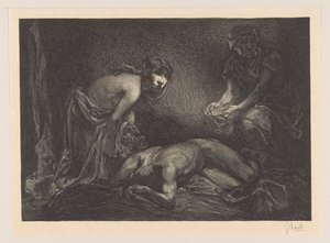 Judith och piga med huvudet och kroppen av Holofernes