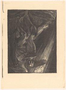 Fallen ängel sitter på en sten av Johannes Josephus Aarts