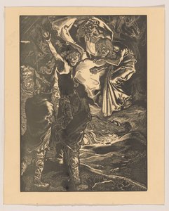 Macbeth och Banquo möter de tre häxorna av Johannes Josephus Aarts
