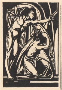 Stående man och knästående kvinna av Johannes Josephus Aarts