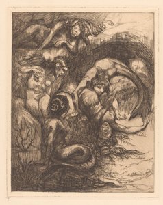 Fem sjöjungfrur av Johannes Josephus Aarts