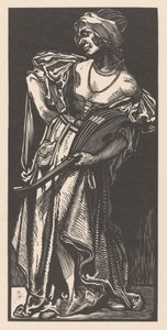Kvinna med luta av Johannes Josephus Aarts