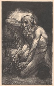 Sittande skäggig man med vingar av Johannes Josephus Aarts