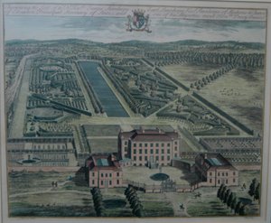 En gravyr av Chevening av Johannes Kip (d.1722) efter Thomas Badeslade (d.1742), publicerad (i History of Kent) 1719 av John Harris
