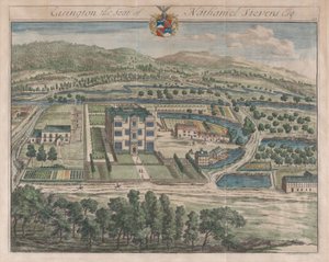 Easington, The Seat of Nathaniel Stevens, [1712] återutgiven 1768. av Johannes Kip