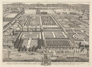 Utsikt över Beaufort House och Chelsea 1699