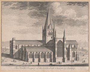 The North Prospect of the Cathedral Church of Oxford av Johannes Kip, after Leendert Knijff