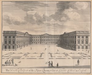 The North Prospect of the New Quadrangle of Christ Church i Oxford av Johannes Kip after Leendert Knijff