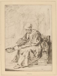 Pannkakskvinna, 1768. av Johannes Kornlein