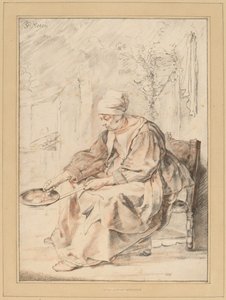 Pannkakskvinna, 1768. av Johannes Kornlein
