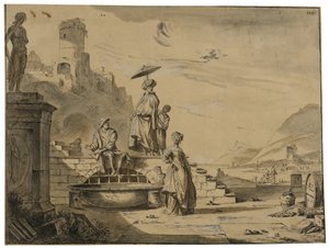Hamnscen av Johannes Lingelbach