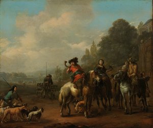 Återkomsten från jakten av Johannes Lingelbach