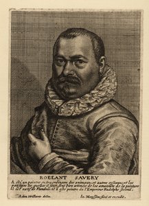 Porträtt av Roelant Savery, Flandernfödd holländsk guldåldersmålare av Johannes Meyssens