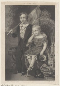 Porträtt av William, Prins av Nederländerna, och Maurits, Prins av Nederländerna av Johannes Philippus Lange
