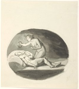 Psyche och den sovande Amoren av Johannes Senn