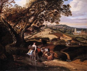 Ett pastoralt landskap av Johannes Siberechts