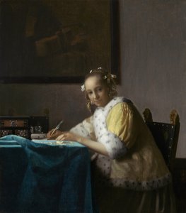 Eine Dame schreibt