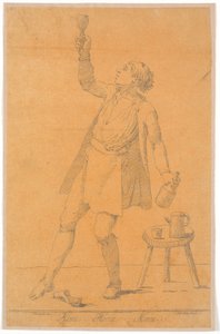 Porträtt av Jens Juel? Kalk av Johannes Wiedewelt
