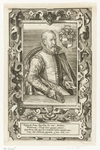 Porträtt av Jan van Brouckhoven, förvaltare av Rhenland av Johannes Wierix (attributed to)