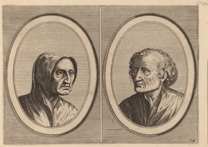 "Erlijcke Lyn" och "Snoepighe Steeve" av Johannes and Lucas van Doetechum after Pieter Bruegel the Elder
