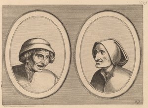 "Keesje Licht-hart" och "Verblinde Swaen" av Johannes and Lucas van Doetechum after Pieter Bruegel the Elder