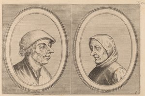 "Mondighe Melis" och "Smeerighe Els" av Johannes and Lucas van Doetechum after Pieter Bruegel the Elder